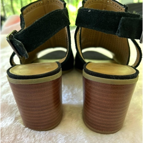 Franco Sarto Harlet2 Black Size 9 Slingbacks Suede Leather Block Heels NWOT - Picture 3 of 11